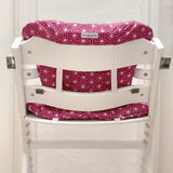Mit Names-Stickerei - ABWASCHBAR Timba Sitzkissen Set Happy Star Cranberry Pink für Safety 1st Hochstuhl - personalisierbar Blausberg Baby