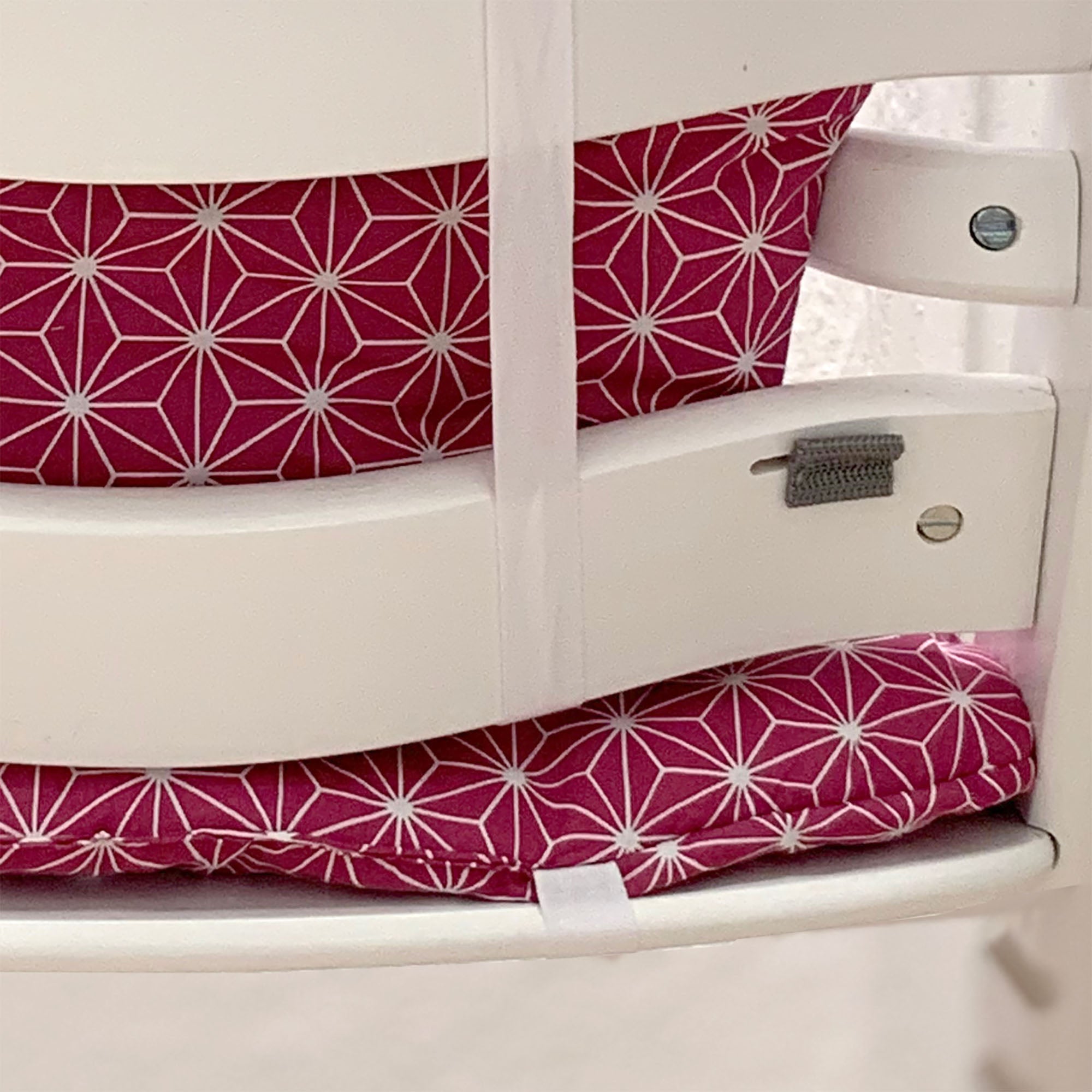 ABWASCHBAR Timba Sitzkissen Set Happy Star Cranberry Pink für Safety 1st Hochstuhl Blausberg Baby