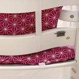 Mit Names-Stickerei - ABWASCHBAR Timba Sitzkissen Set Happy Star Cranberry Pink für Safety 1st Hochstuhl - personalisierbar Blausberg Baby