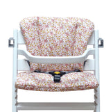 Mit Namens-Stickerei - ABWASCHBAR Timba Sitzkissen Set Blumenwiese Rosa Beige für Safety 1st Hochstuhl - personalisiert Blausberg Baby