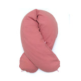 Stillkissen "Das Original" von Theraline 190cm x 38cm mit Blausberg Baby Musselin Bezug (abnehmbar) mit Nestbau-Funktion - Altrosa Blausberg Baby