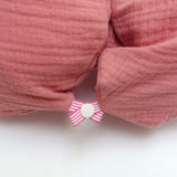 Stillkissen-Bezug aus Musselin mit Nestbau-Funktion für Theraline "Das Original" (190cm x38 cm) - Altrosa Blausberg Baby