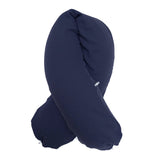 Stillkissen "Das Original" von Theraline 190cm x 38cm mit Blausberg Baby Musselin Bezug (abnehmbar) mit Nestbau-Funktion - Dunkelblau Blausberg Baby