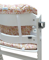 Mit Namens-Stickerei - ABWASCHBAR Timba Sitzkissen Set Blumenwiese Rosa Beige für Safety 1st Hochstuhl - personalisiert Blausberg Baby