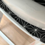 ABWASCHBAR Timba Sitzkissen Set Happy Star Schwarz für Safety 1st Hochstuhl Blausberg Baby