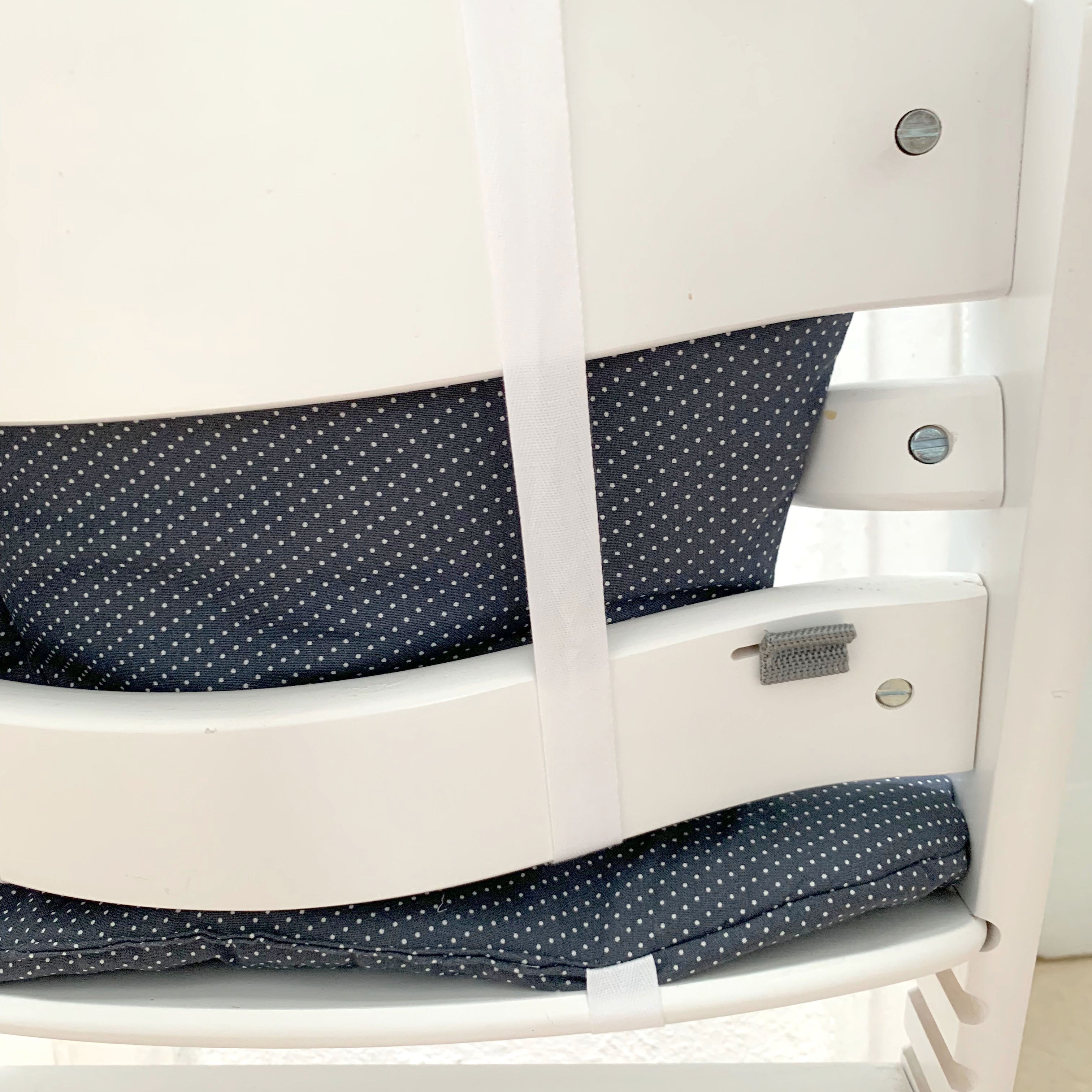 Timba Sitzkissen Set Dunkelgrau Pünktchen für Safety 1st Hochstuhl Blausberg Baby