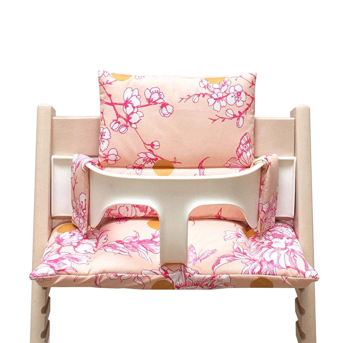 ABWASCHBAR Tripp Trapp Sitzkissen Cherry Blossom Pink Gold Blausberg Baby