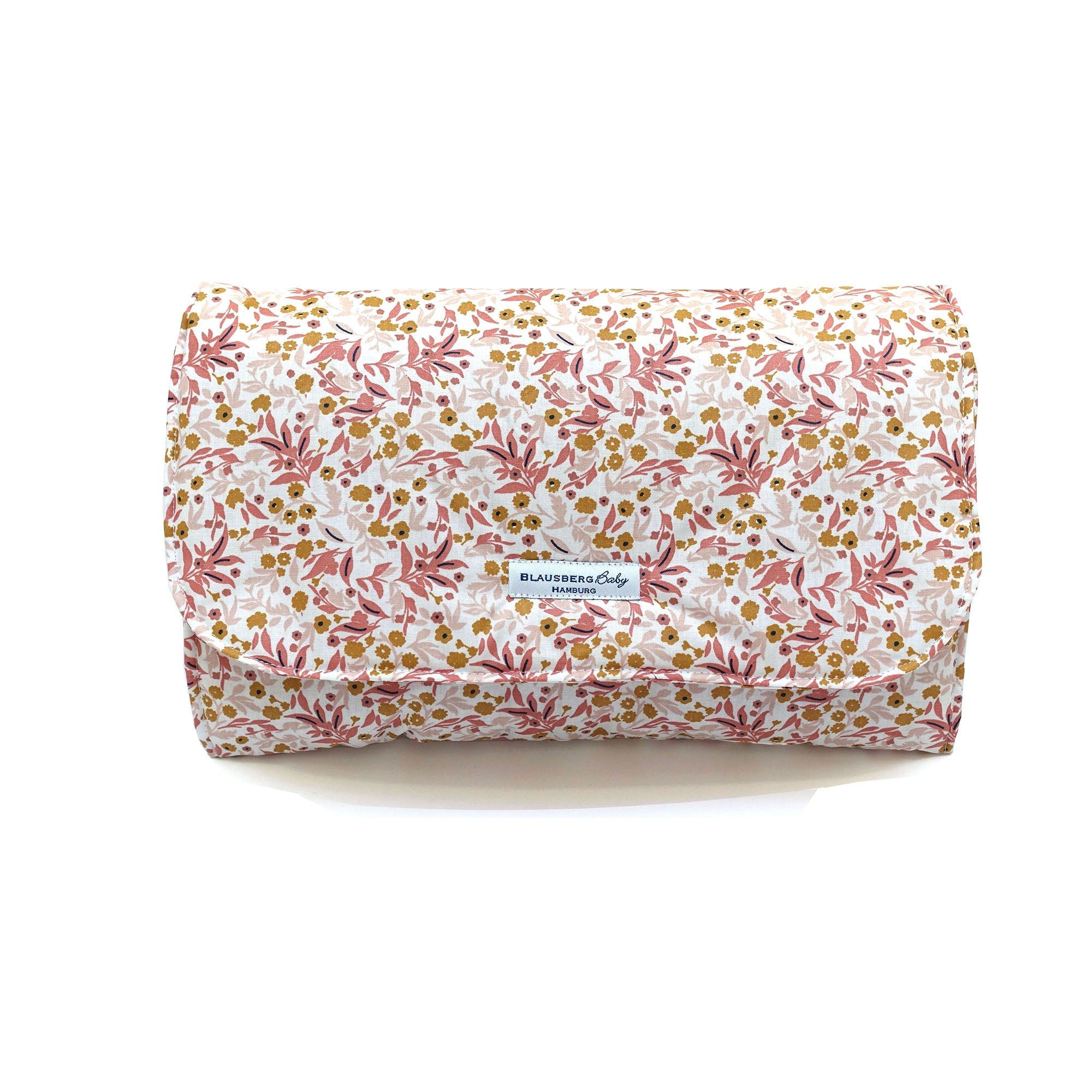 Wickeltasche Windeltasche mit Wickelunterlage für unterwegs Blumewiese Rosa Blausberg Baby