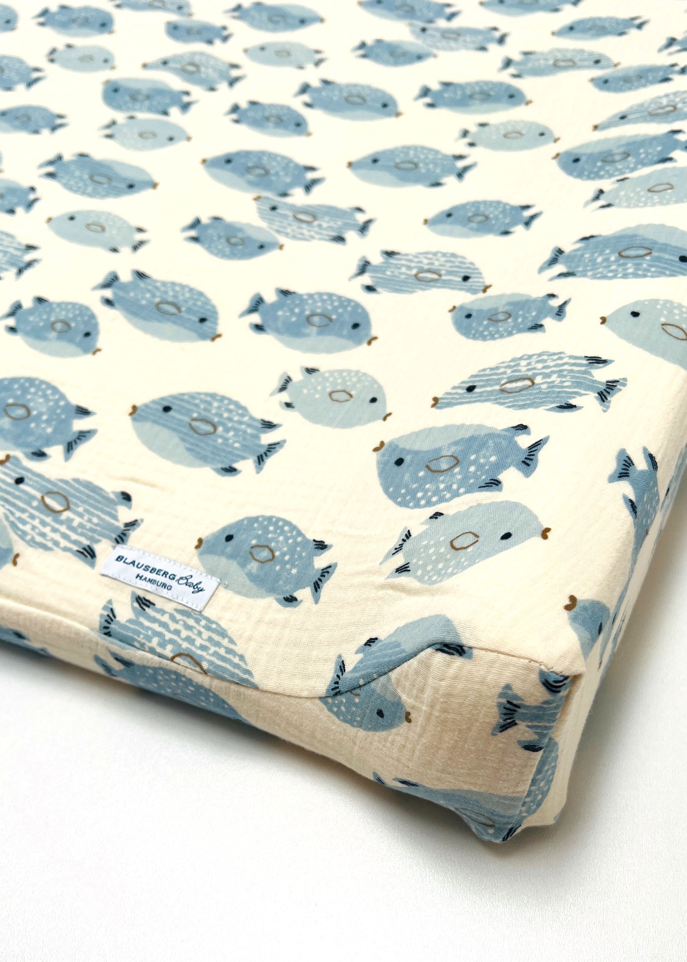 Musselin Bezug für Wickelauflage / Wickelunterlage Vädra 74x80 cm von IKEA Fisch Beige (Kopie) Blausberg Baby