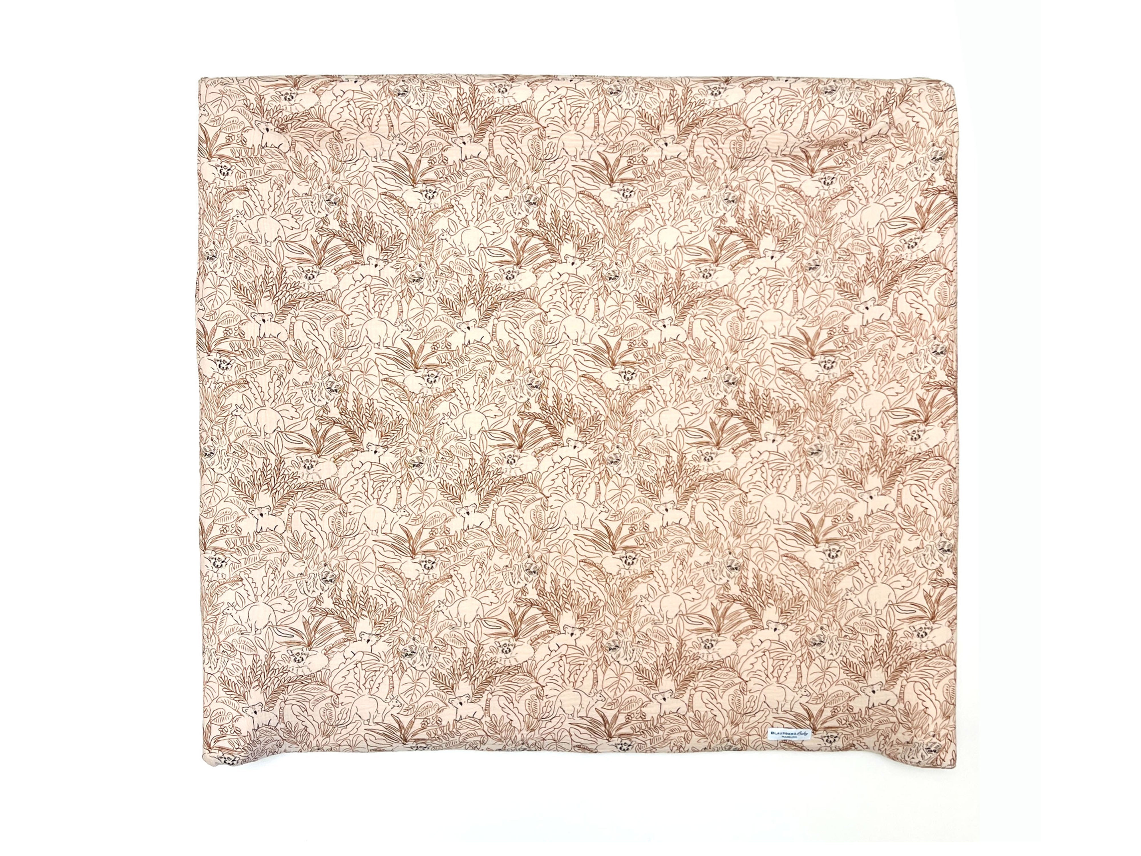 Musselin Bezug für Wickelauflage / Wickelunterlage Vädra von IKEA Dschungel Beige Blausberg Baby