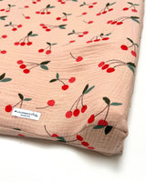 Musselin Bezug für Wickelauflage / Wickelunterlage Vädra 74x80 cm von IKEA Kirsche Beige Blausberg Baby