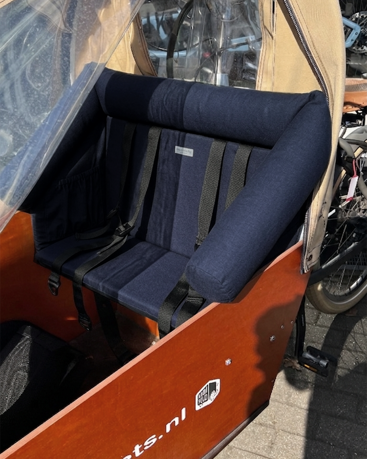 Bakfiets Lastenrad Kissen, Zubehör, Sitzpolster wetterfest - Blau Blausberg Baby