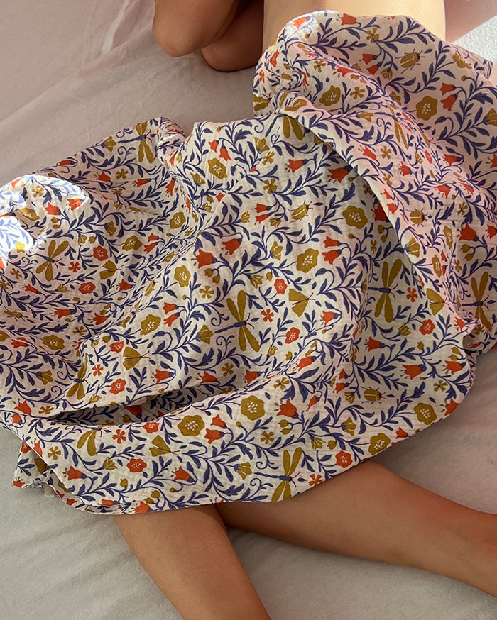 Musselin Decke aus Baumwolle, Oeko-Tex – Weiche Sommerdecke, Überdecke, Schlafdecke Bunt gemustert Skarabäus Blausberg Baby