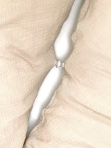 Stillkissen "Das Original" von Theraline 190cm x 38cm mit Blausberg Baby Musselin Bezug (abnehmbar) mit Nestbau-Funktion - Beige Blausberg Baby