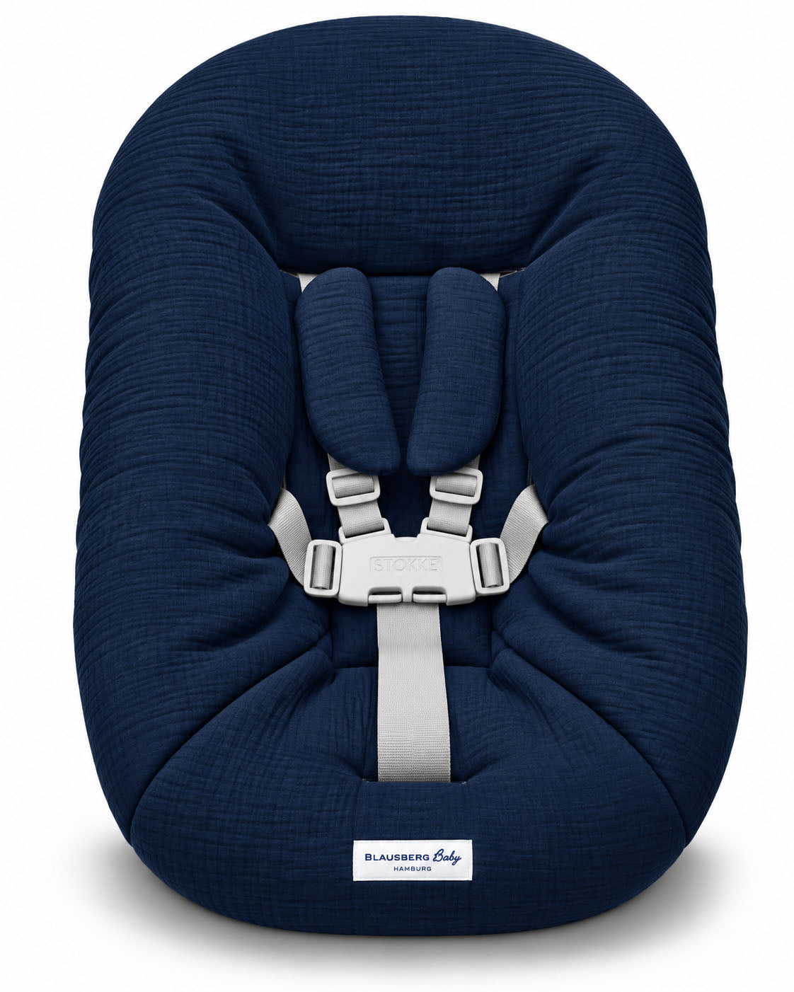 Stokke Tripp Trapp Newborn Set Bezug aus Musselin - Dunkelblau Blausberg Baby