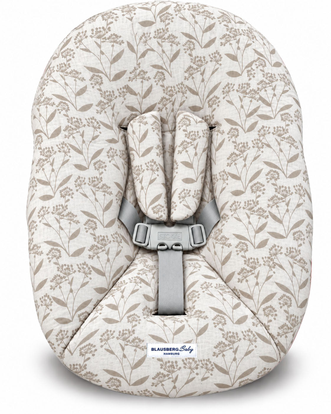 Stokke Tripp Trapp Newborn Set Bezug aus Musselin - Wiese Weiß Blausberg Baby