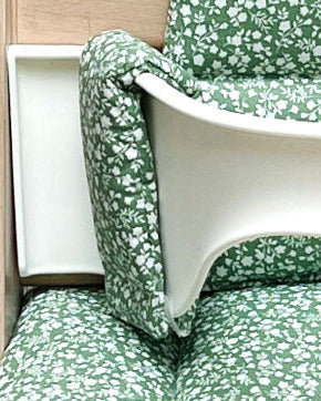 Sitzkissen Set ABWASCHBAR Grün Blumen für Tripp Trapp Stokke, passt mit neuem Baby Set V2 Blausberg Baby