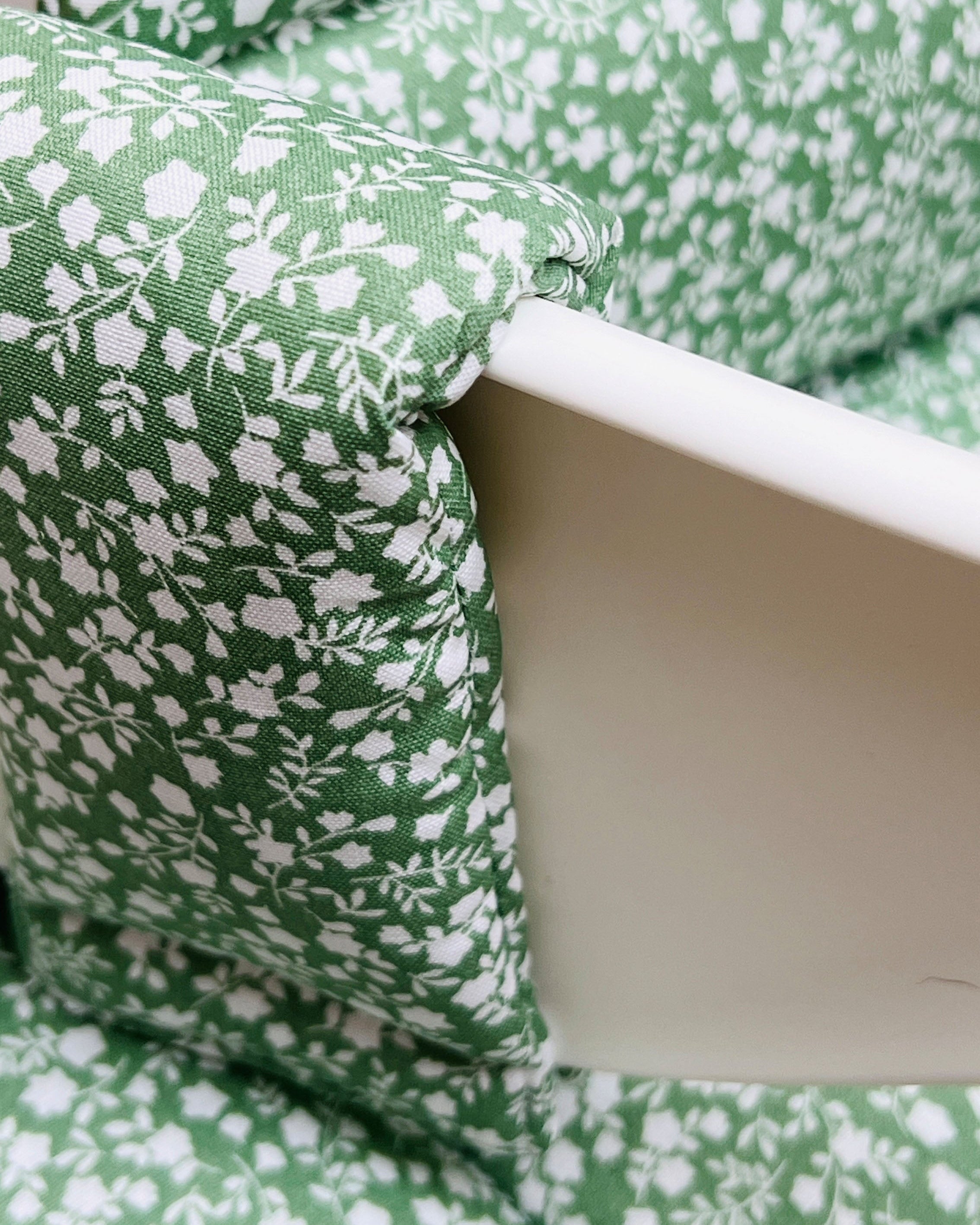 Sitzkissen Set ABWASCHBAR Grün Blumen für Tripp Trapp Stokke, passt mit neuem Baby Set V2 Blausberg Baby
