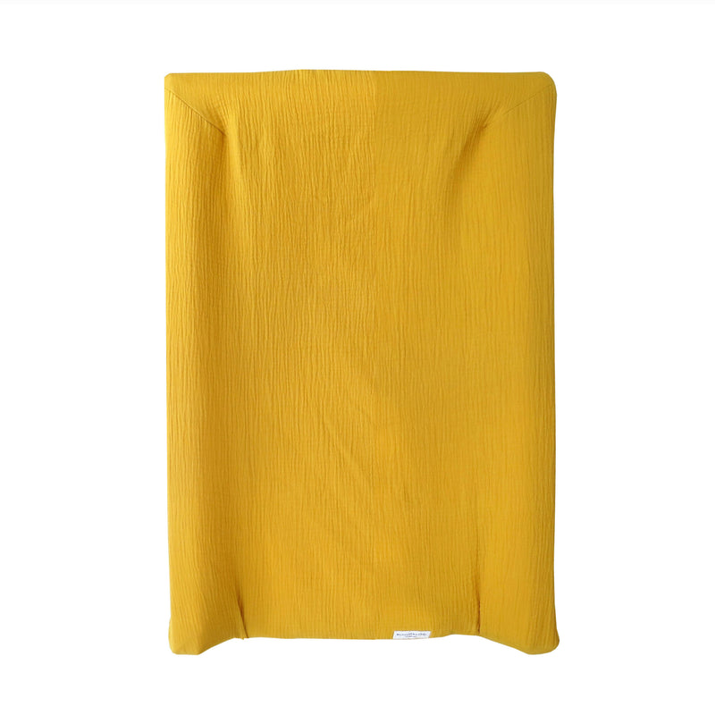 Muslin cover for changing mat / changing pad Vädra 48x74 cm from IKEA mustard yellow