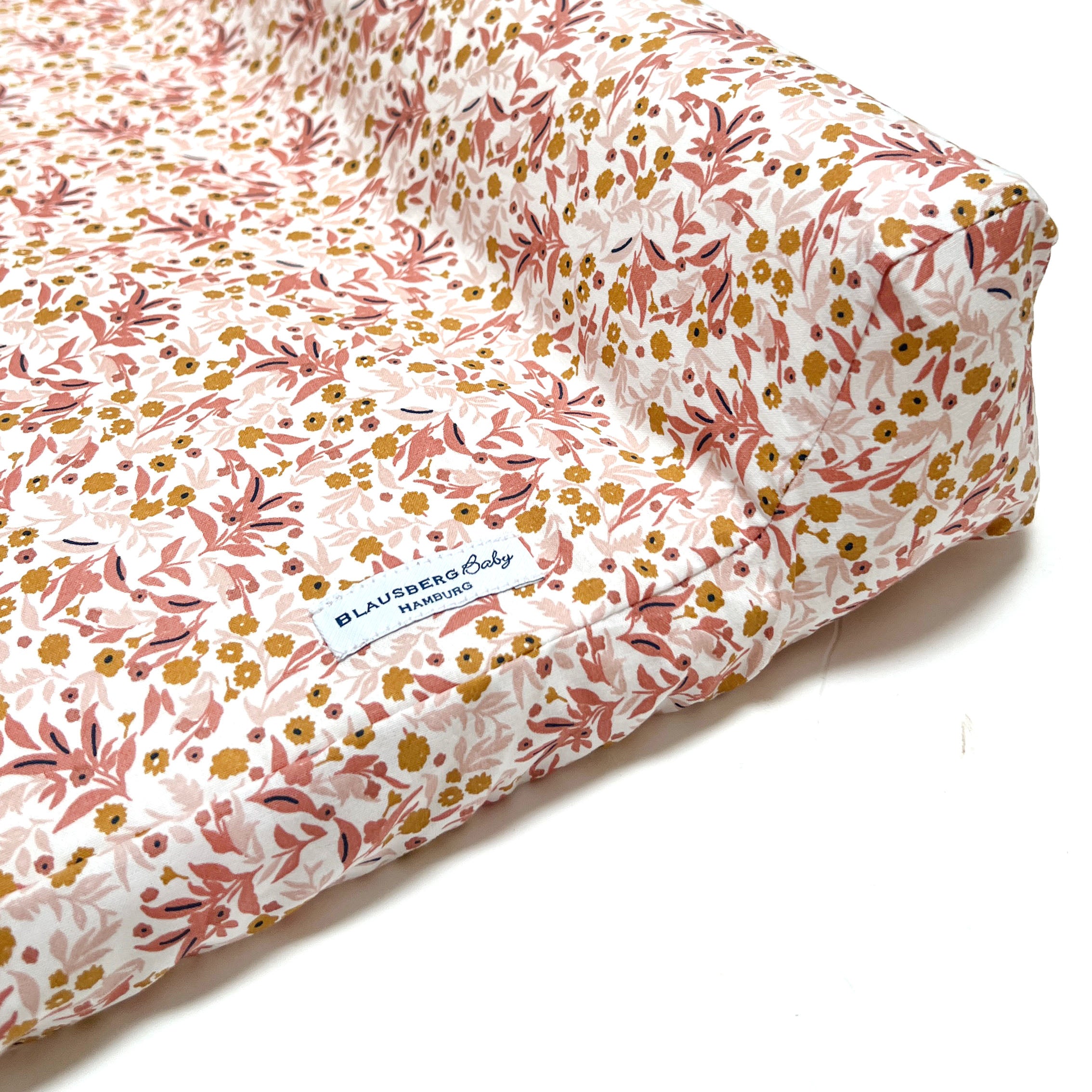 Bezug für Wickelauflage / Wickelunterlage Vädra 74x80 cm von IKEA Blumenwiese Rosa Beige Blausberg Baby