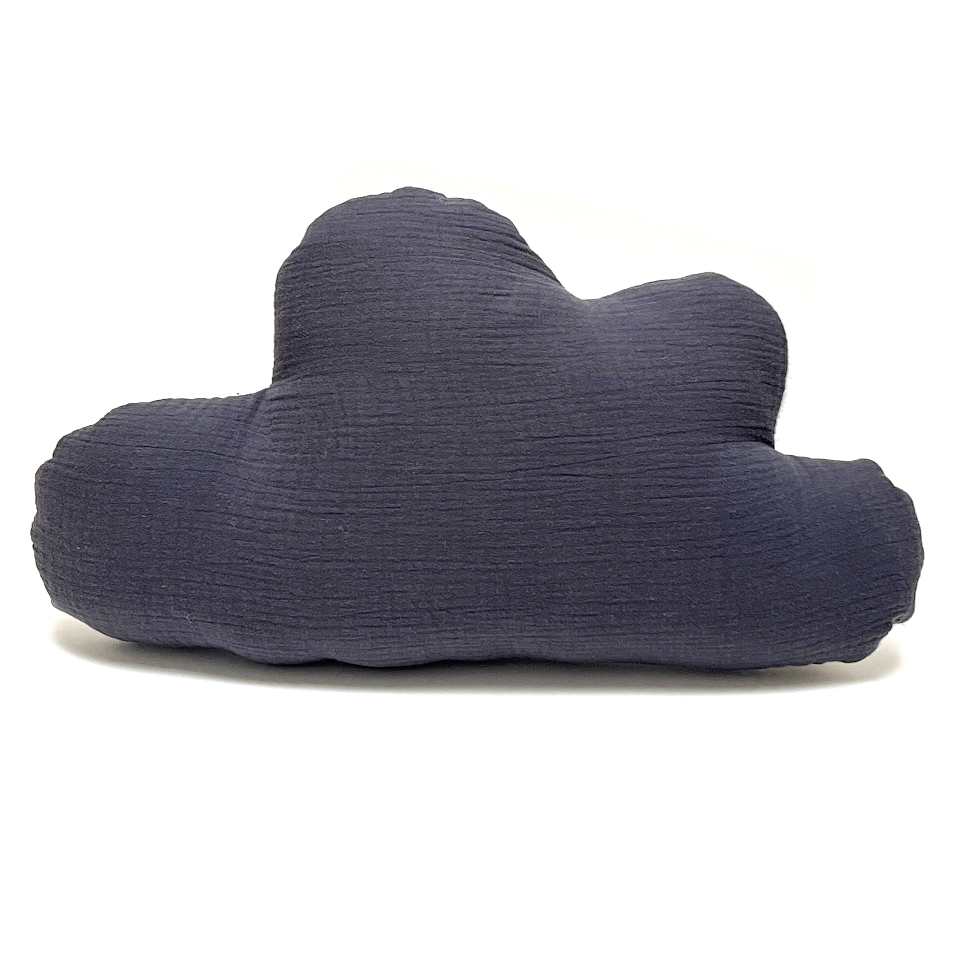Kissen personalisiert - Namenkissen Baby - Musselin Dunkel Grau