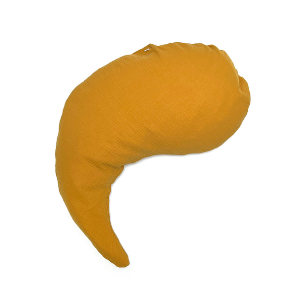 Yinnie Muslin Nursing Pillow Cover (135 cm x 35 cm) Mustard Yellow