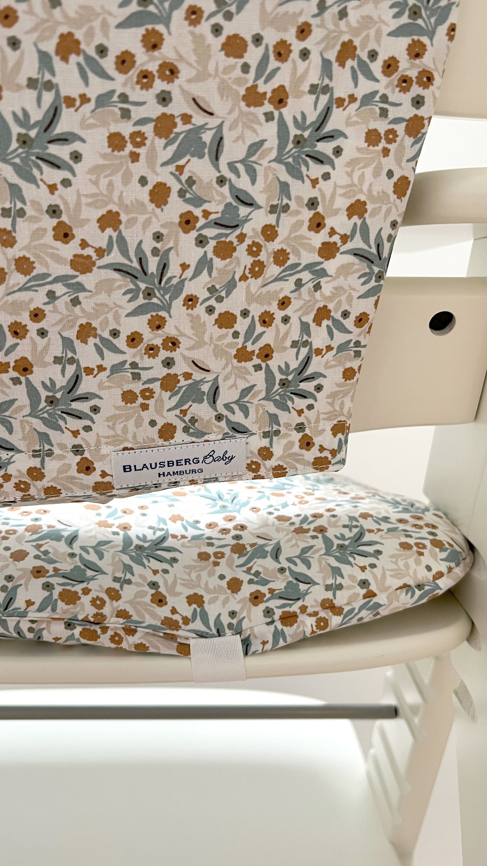 Sitzkissen Set für Hauck Alpha ABWASCHBAR Blumenwiese Blau Beige –  Blausberg Baby