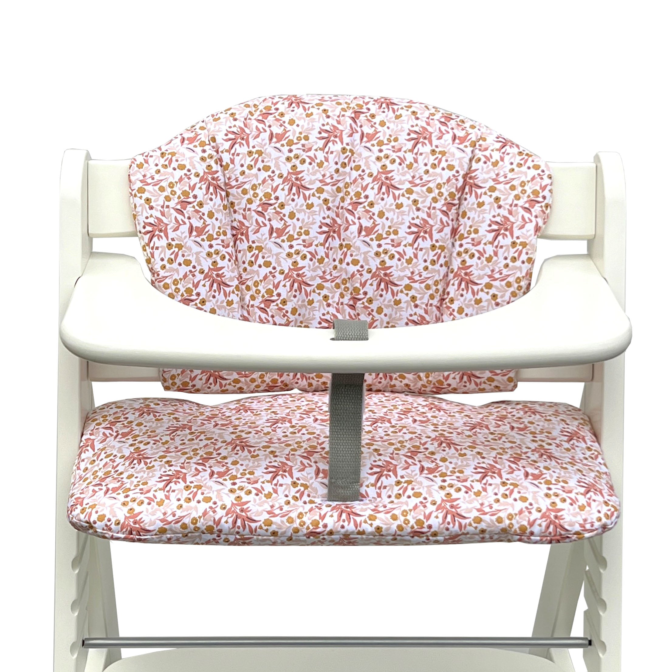 Sitzkissen Set für Hauck Alpha ABWASCHBAR Blumenwiese Rosa Beige Blausberg Baby
