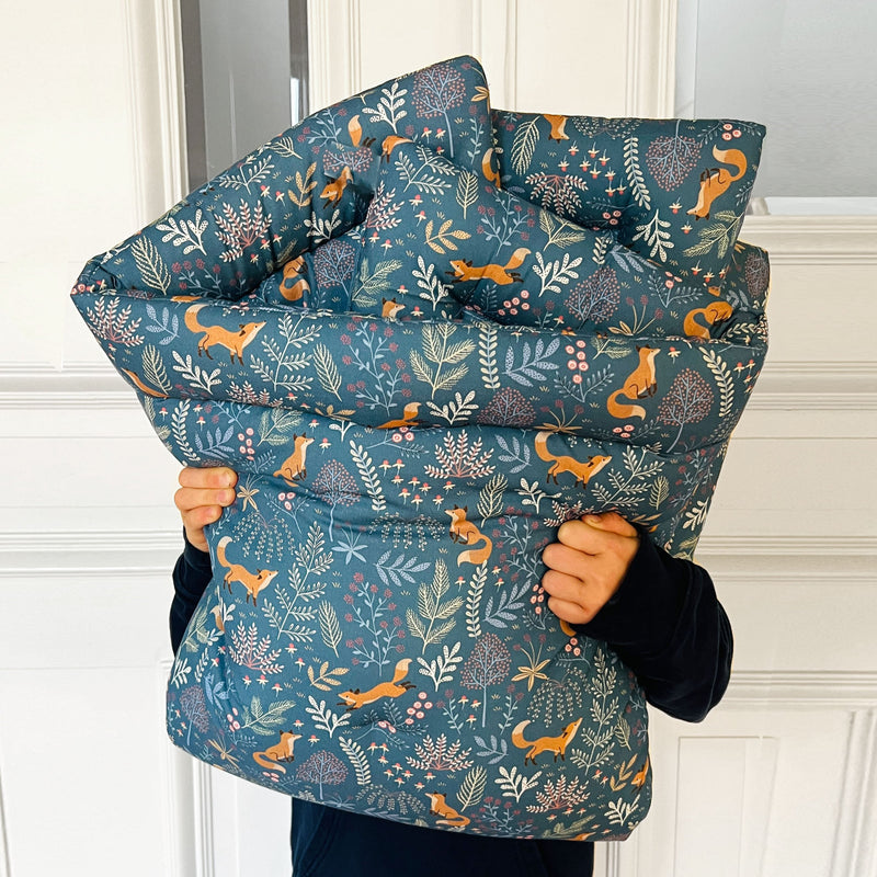 Krabbeldecke Fuchs Blau - diverse Größen Blausberg Baby