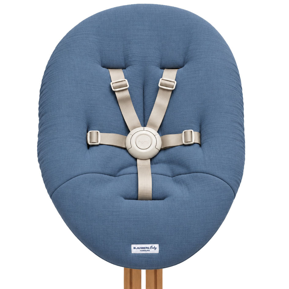 Bezug Nomi Babyschale von Stokke - Musselin - Kornblumenblau Blausberg Baby