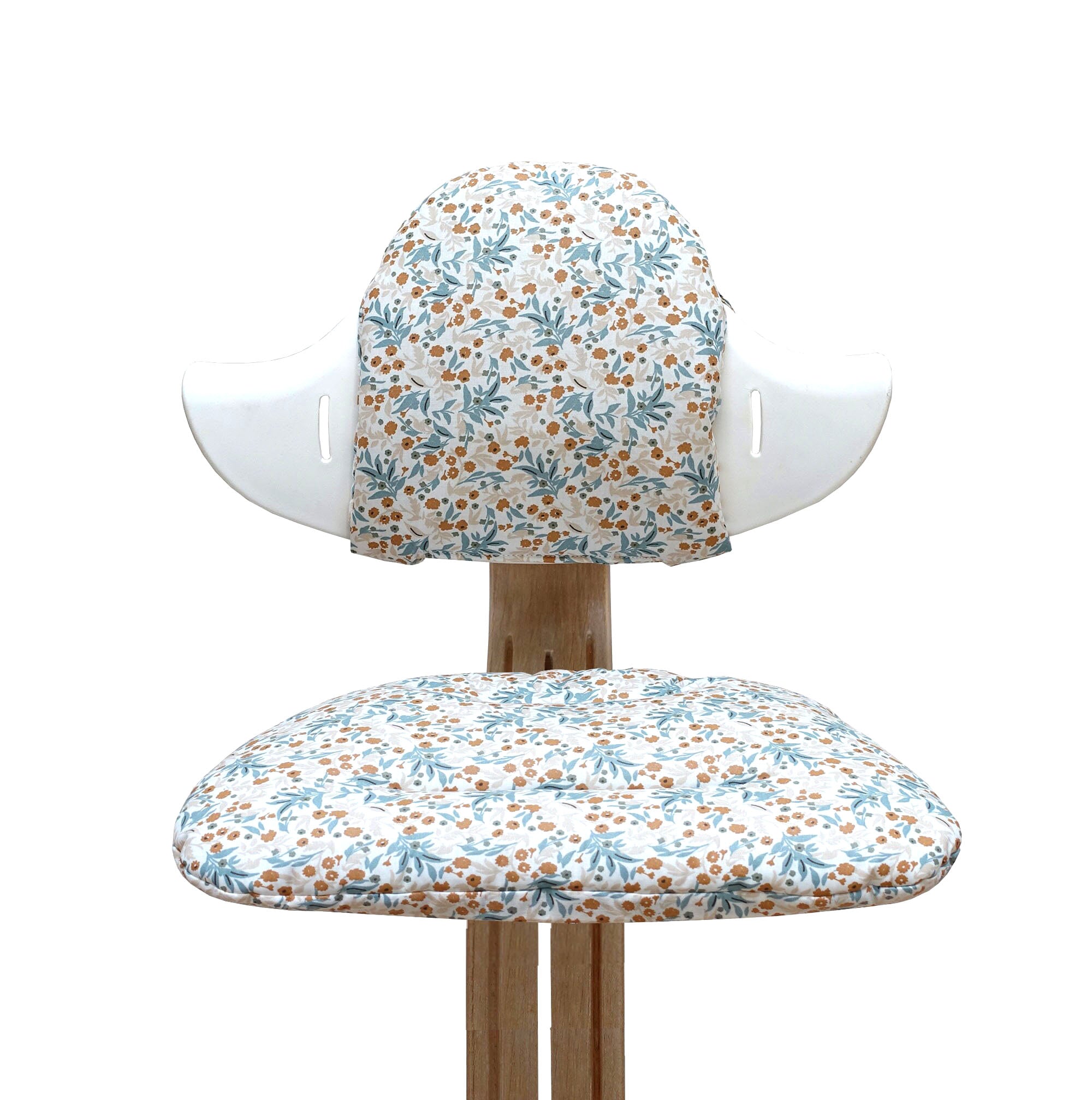 WASHABLE Nomi Seat Cushion Set Flower Meadow Blue 