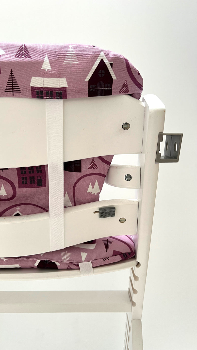Timba Sitzkissen Set für Hochstuhl Rosa Weihnachten Blausberg Baby