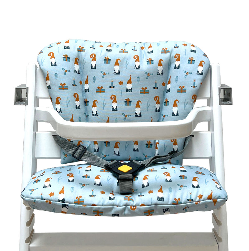 Timba Sitzkissen Set für Hochstuhl Wichtel Blau Weihnachten Blausberg Baby