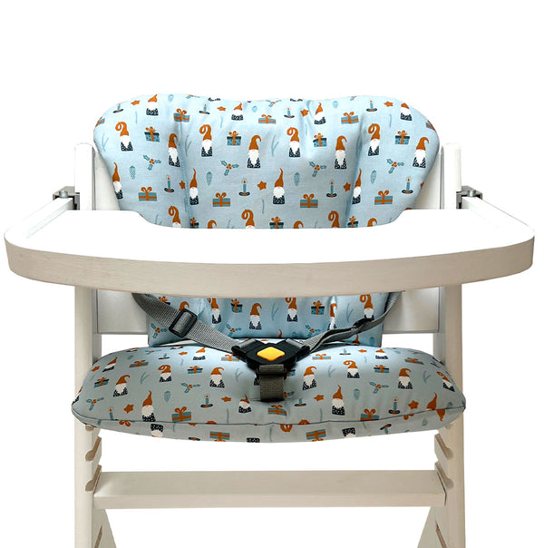 Timba Sitzkissen Set für Hochstuhl Wichtel Blau Weihnachten Blausberg Baby