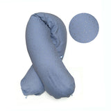 Stillkissen-Bezug aus Musselin mit Nestbau-Funktion für Theraline "Das Original" (190cm x38 cm) in Kornblumen-Blau mit Gold Punkten Blausberg Baby