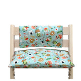 WASHABLE Tripp Trapp Seat Cushion Junior Set Flower Meadow Rosa Blush Beige