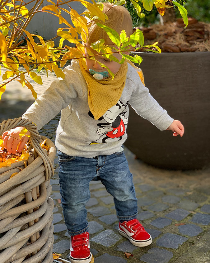 Musselin Tuch Gelb Senfgelb Blausberg Baby