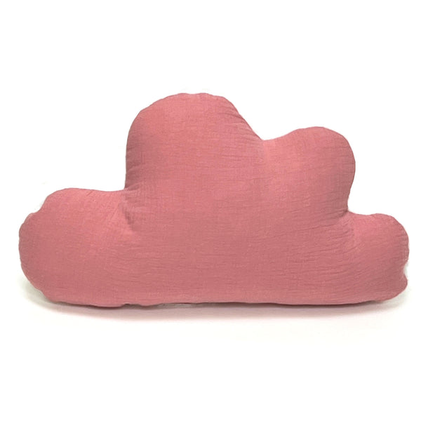 Mit Namens-Stickerei Schmusewolke Wolken-Kissen - Musselin Altrosa personalisierbar Blausberg Baby