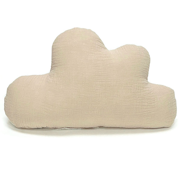 Mit Namens-Stickerei Schmusewolke Wolken-Kissen - Musselin Senf Beige personalisierbar Blausberg Baby