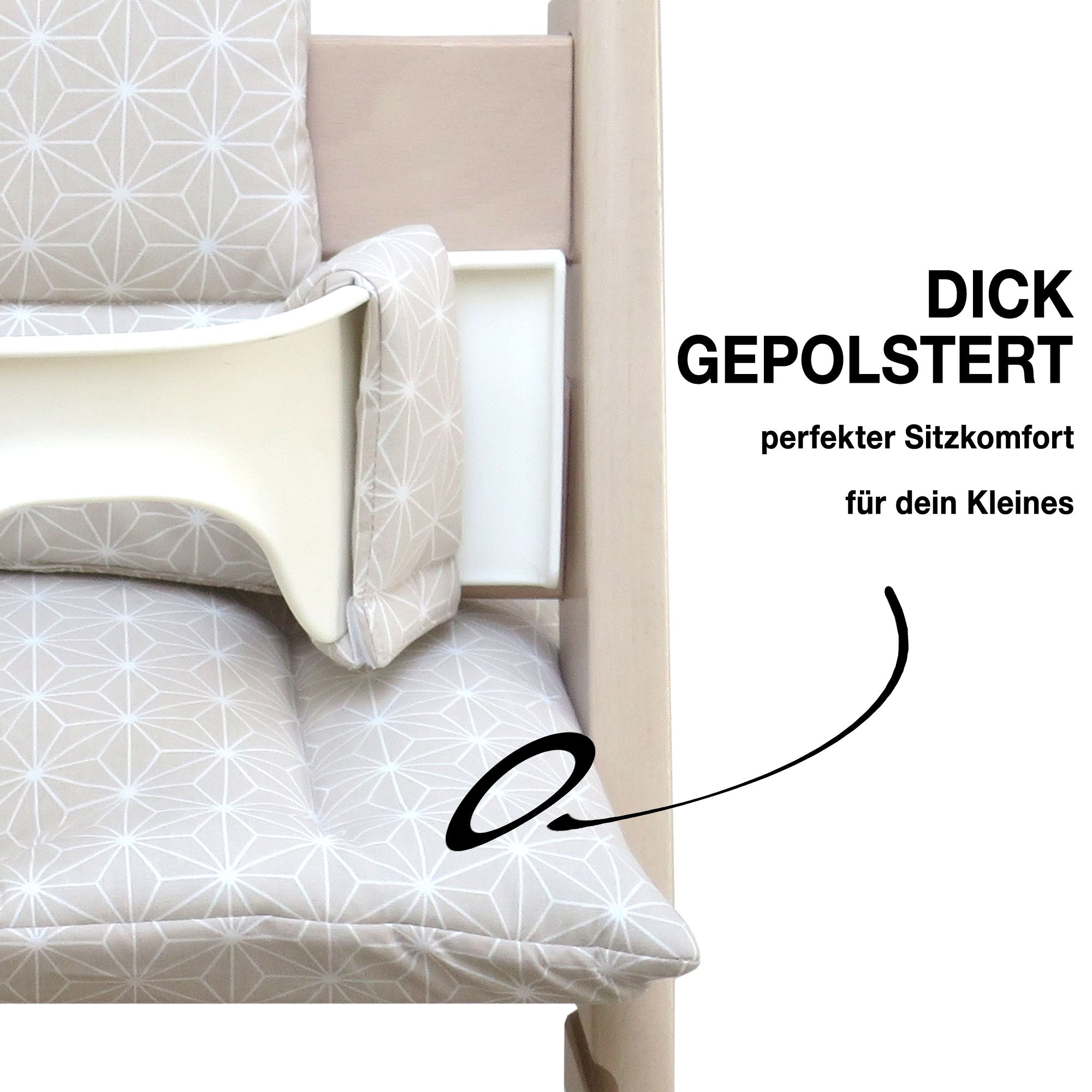 Tripp Trapp Sitzkissen Set Happy Star Beige Blausberg Baby