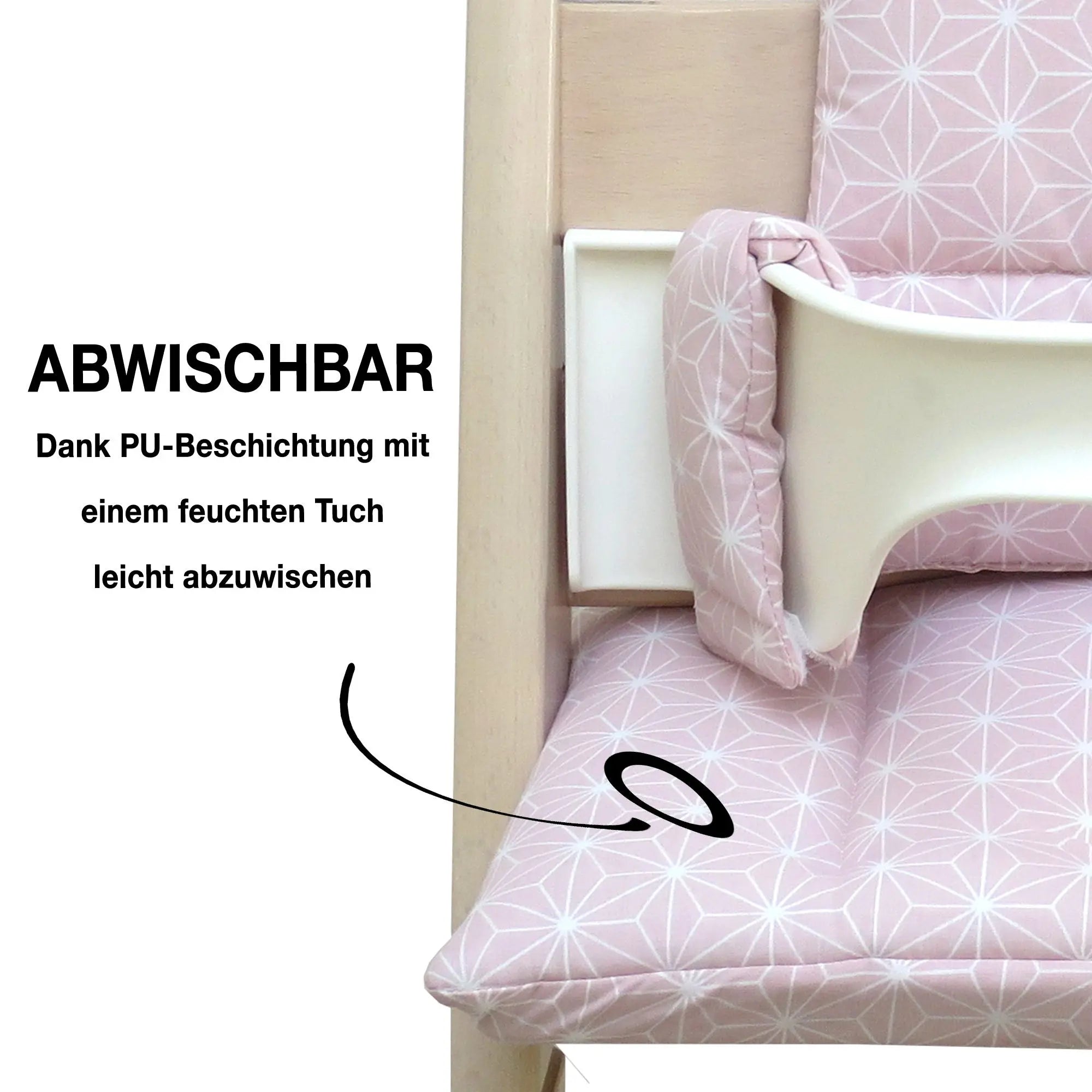 ABWASCHBAR Tripp Trapp Sitzkissen Happy Star Rosa Blausberg Baby
