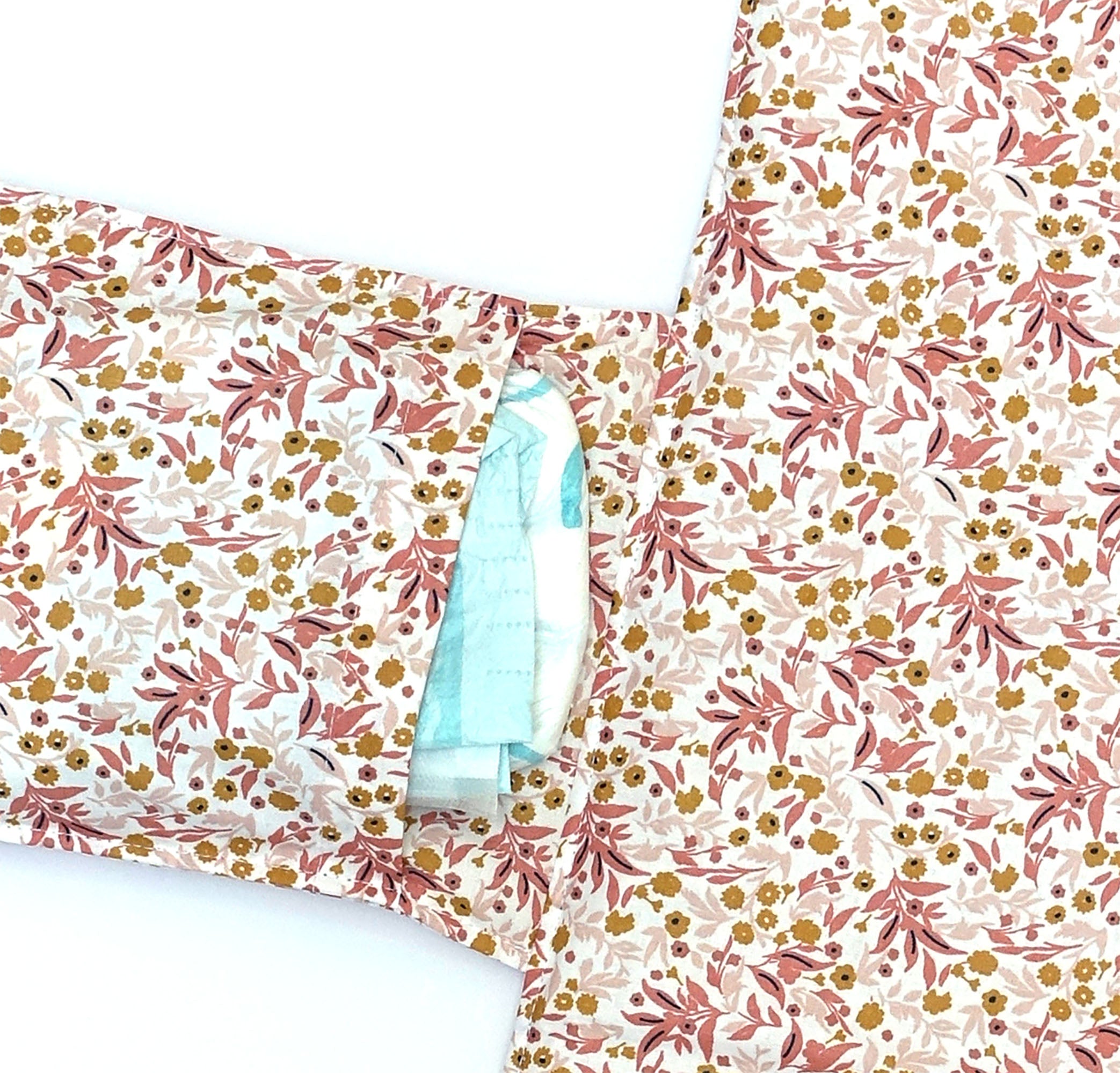 Wickeltasche Windeltasche mit Wickelunterlage für unterwegs Blumewiese Rosa Blausberg Baby