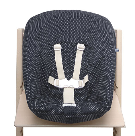 Tripp Trapp Newborn Bezug Dunkelgrau Pünktchen (für Modell vor 2019) Blausberg Baby