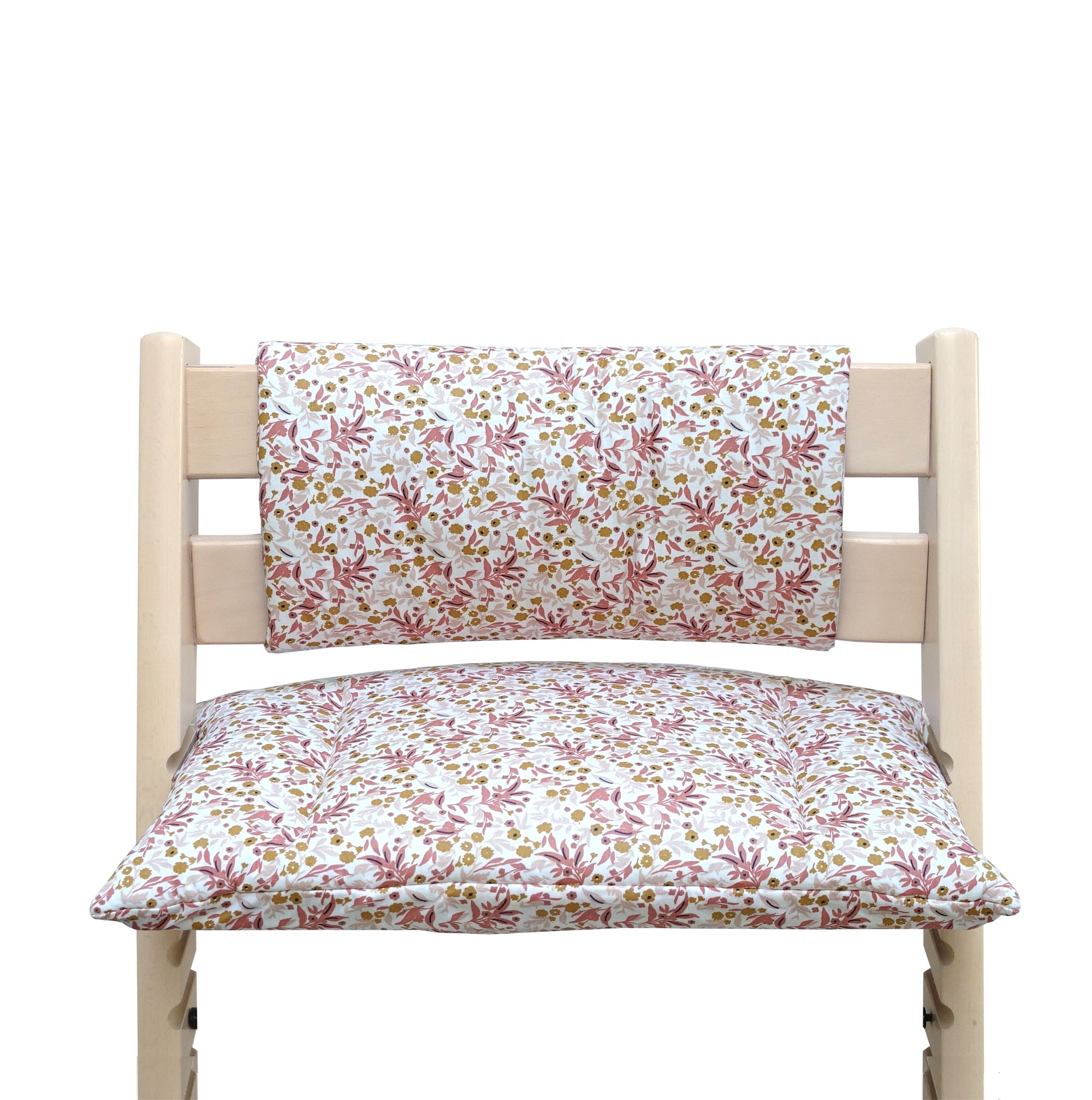 ABWASCHBAR Tripp Trapp Sitzkissen Junior Set Blumenwiese Rosa Blush Beige Blausberg Baby