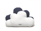 Mit Namen-Stickerei - Schmuserwolke Wolken-Kissen - Dunkelgrau Pünktchen Blausberg Baby